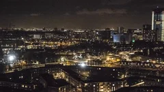 Den Haag - The Hague timelapse night tim, Stock Video