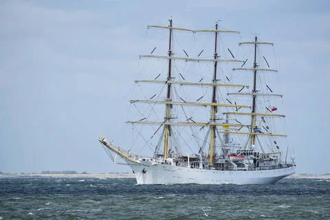  Den Helder, Netherlands. July 2, 2023. Sail out of tall ship Dar Mlodziez... Stock Photos