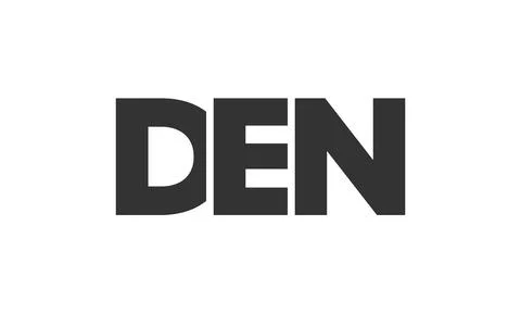 DEN logo design template with strong and modern bold text. Initial based ve.. 스톡 일러스트