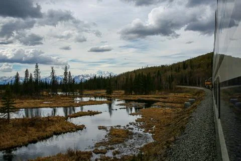 Denali From Train Stock Photos