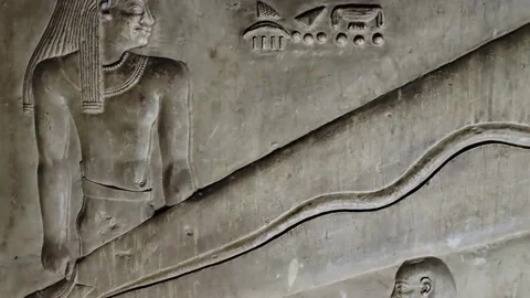 Dendera temple or Temple of Hathor. Egypt. Dendera, Denderah, is a small town in Stock Footage 167449647