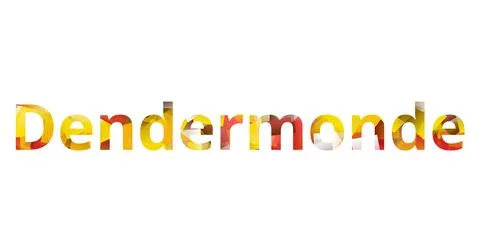 Dendermonde text image stock design in colorful style letters Stock Illustration