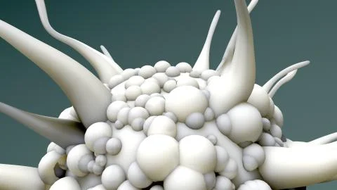 Dendritic cell, Cell of the immune system, in motion 4k Stock Illustration