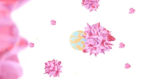 Dendritic cell killing cancer cell immune cell killing virus dendritic cell Stock Footage 101062796