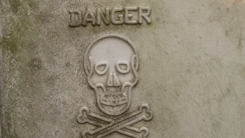 Denger skull sign 스톡 동영상 332556825