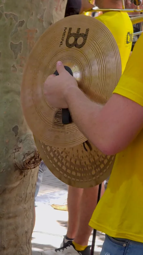 Denia, Spain - August 15, 2026 Vertical slow motion close up of a street bra Video stock 342769238