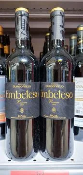 DENIA, SPAIN - January 24, 2026.Bodegas Burgo Viejo Embeleso Reserva Rioja .. Stock Photos