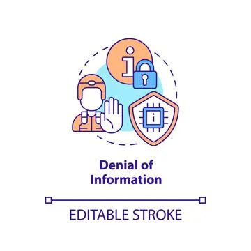 Denial of information concept icon Stock Illustration