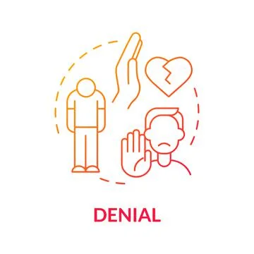 Denial red gradient concept icon 스톡 일러스트