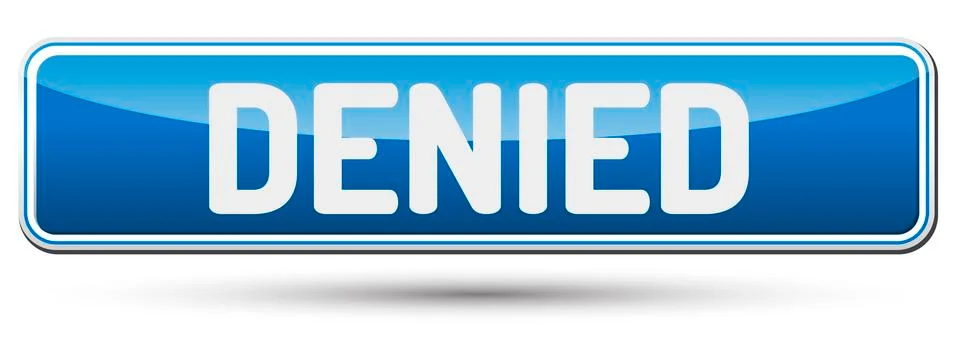 DENIED - Abstract beautiful button with text. Stock Illustration