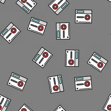 Denied access vector seamless pattern イラスト素材