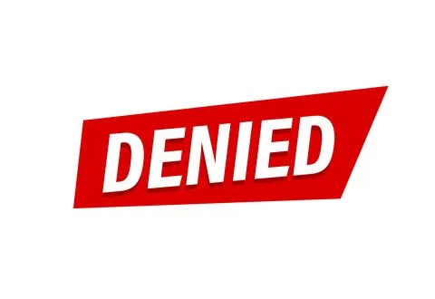 Denied banner on white background Stock Illustration