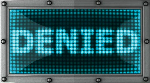 Denied Stock Footage