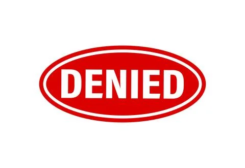 Denied image Vector, Denied icon Stock Illustration