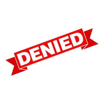 Denied Letter Rubber Stamp Vector Design Template Stock Illustration