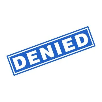 Denied Letter Rubber Stamp Vector Design Template Stock Illustration