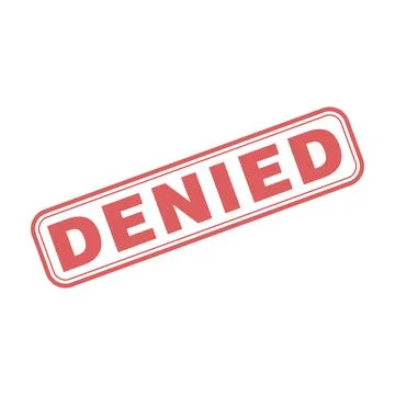 Denied Letter Rubber Stamp Vector Design Template Stock Illustration