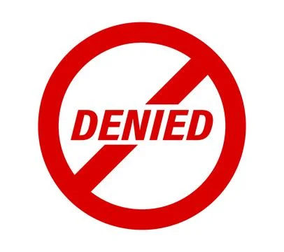 Denied prohibition vector icon, Denied Stock Illustration