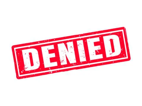 Denied red stamp style Stock Illustration