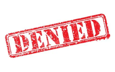 Denied rubber stamp Illustrazione stock