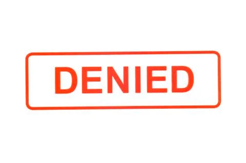 Denied Rubber Stamp Stock Illustration