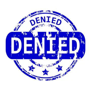 Denied rubber stamp Stock Illustration