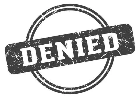 Denied stamp Stock Illustration