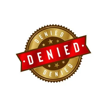 Denied Stamp Seal Vector Template Stock Illustration