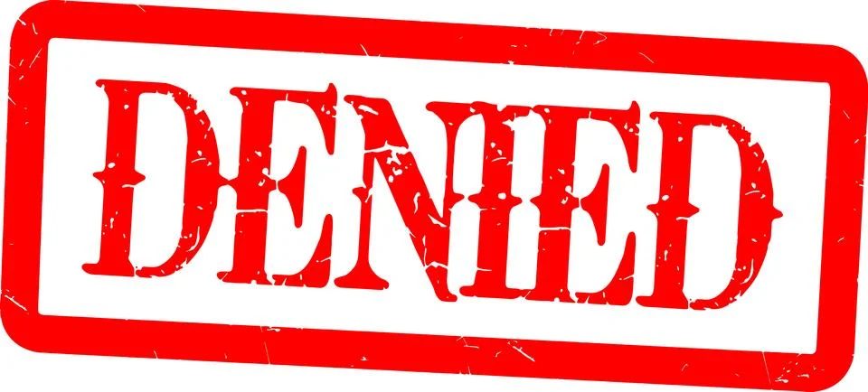 Denied stamp vector icon illustration Stock-Illustration