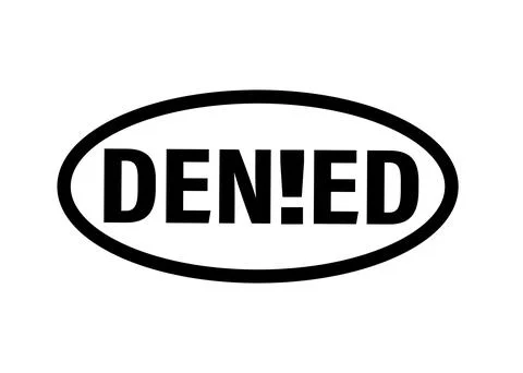 Denied stamp on white background, denied Stock Illustration