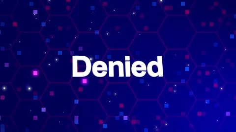 Denied text animation with background Stock Footage 260209714