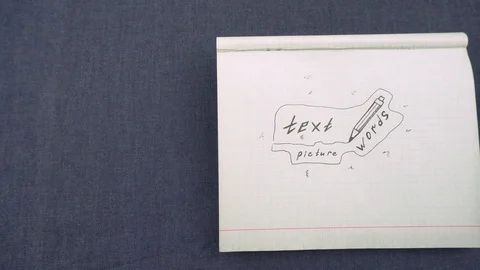 Denim and text drawing Stock Footage 105523442