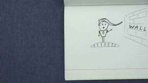 Denim and wall Stock Footage 105523675