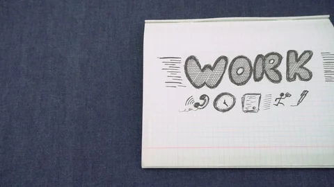 Denim and work theme drawing Stock Footage 105523818