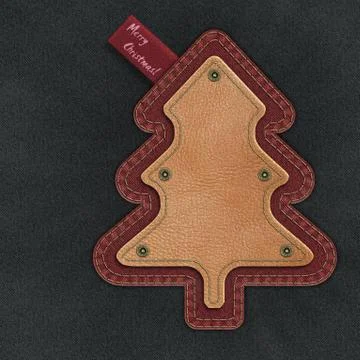 Denim Christmas tree Stock Illustration