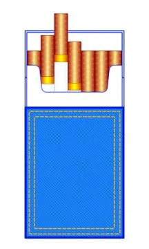 Denim cigarette pack 스톡 일러스트