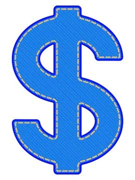 Denim dollar symbol 스톡 일러스트