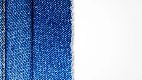 Denim Fabric Texture and Woven Textile Background Stock Footage 342578388