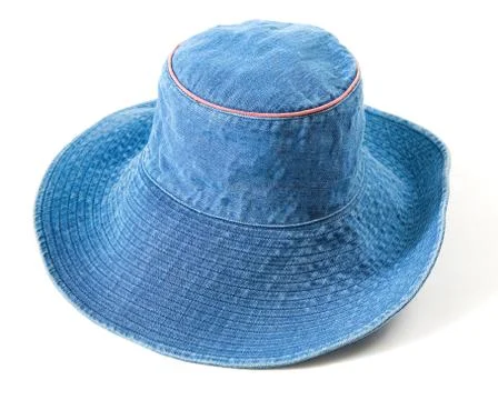 Denim floppy hat Stock Photos