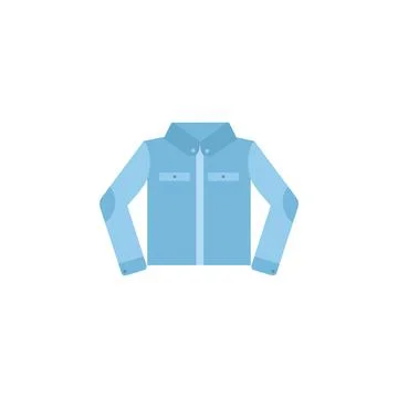 Denim jacket color icon. Element of color clothes icon for mobile concept and Stock Illustration