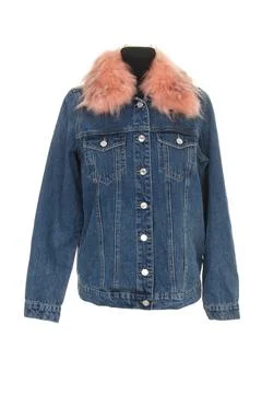 Denim jacket. isolated on white background Stock Photos