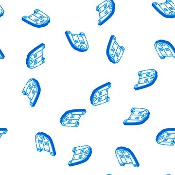 Denim jacket outerwear female isometric icon seamless pattern Stock Illustration