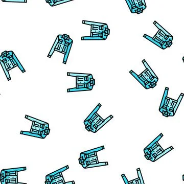 Denim jacket outerwear female vector seamless pattern Stock Illustration