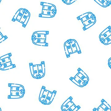 Denim jacket outerwear female vector seamless pattern Stock Illustration