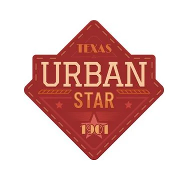 Denim jeans leather patch label, vintage tag Stock-Illustration