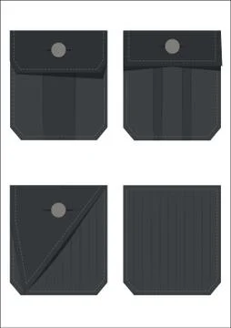 Denim Jeans Pocket. Vector EPS File Fully Layered and Easy to Edit Stock Illustration