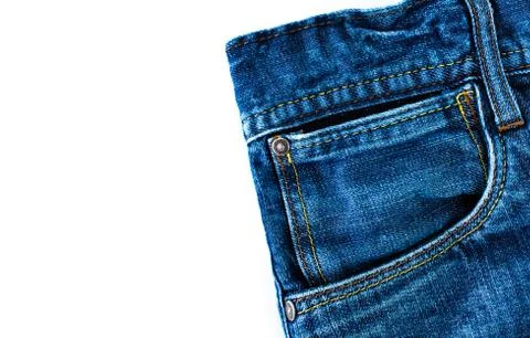 Denim jeans texture background. The texture of the colored cotton fabric. 库存照片