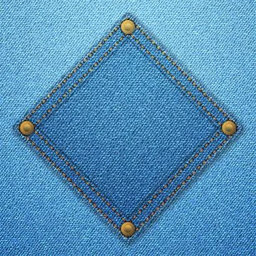 Denim label background Stock Illustration