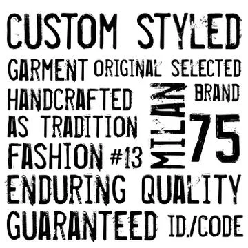 Denim label typographic elements 库存插图