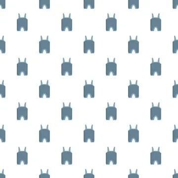 Denim overalls clothing pattern on white background Illustrazione stock
